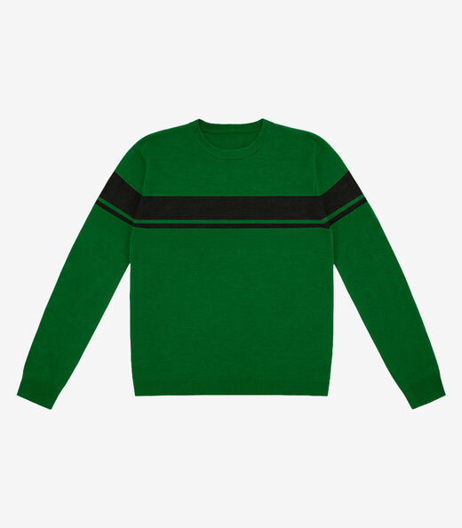 Image_Sueter Masculino Listrado Tricot Diametro Verde