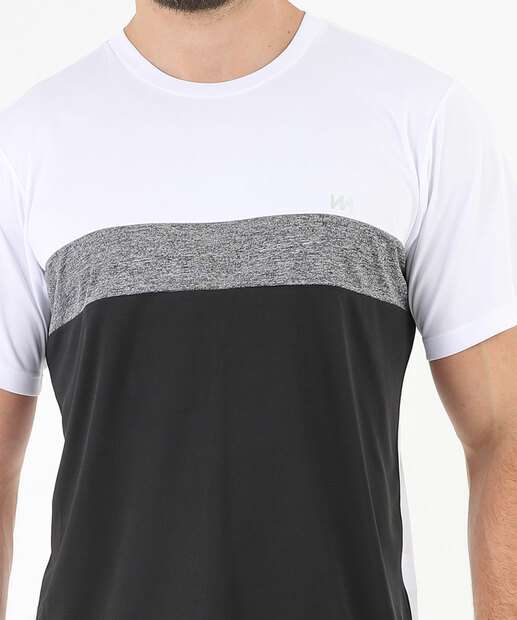 Camiseta Masculina Fitness Recorte Marisa Branco