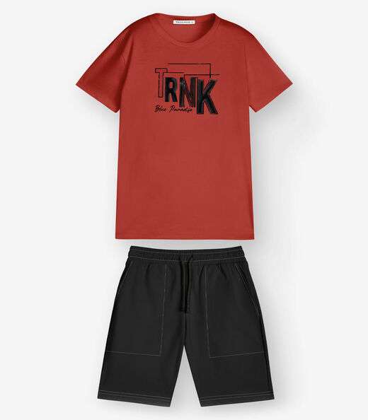 Image_Conjunto Camiseta com Bermuda Menino Trick Nick Laranja