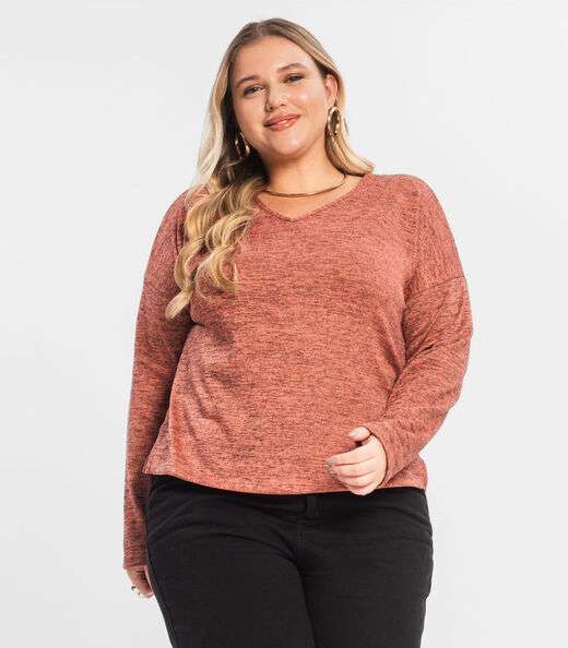 Image_Blusa Feminina Plus Infinita Cor Laranja