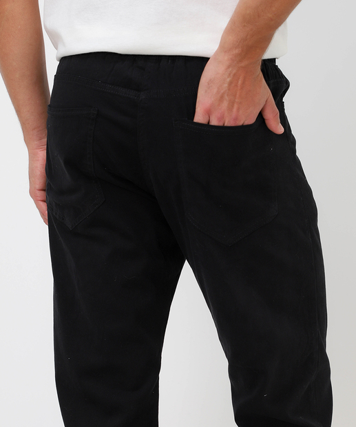 Calça Masculina Jogger Sarja Bolsos MR Preto