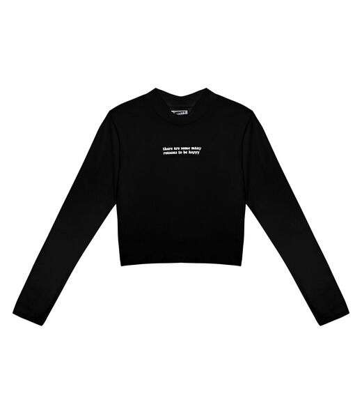 Blusa Juvenil Feminina Gola Alta Minty Preto