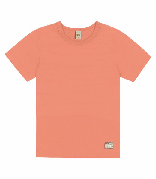Camiseta Infantil Masculina  Meia Malha Trick Nick Laranja