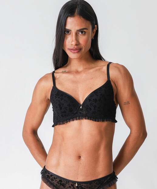 Image_Sutiã Com Base E Com Bojo Estampado Marisa Preto
