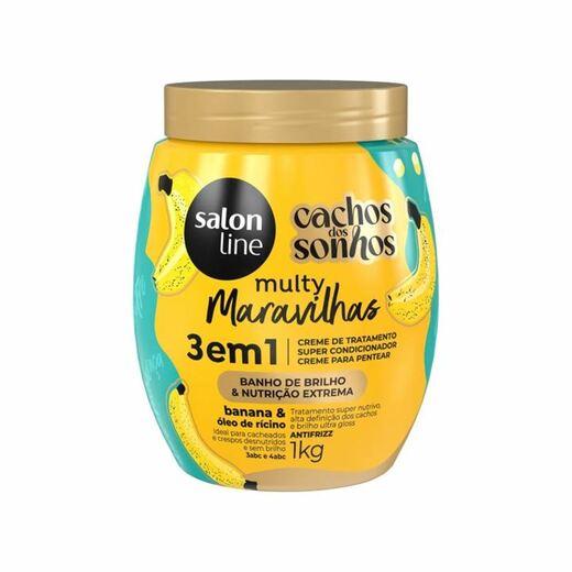 Image_Creme Para Tratamento Salon Line 1Kg Cachos Do Sonhos Banana 3 Em 1