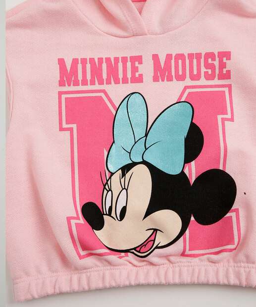 Conjunto Infantil Capuz Minnie Disney Tam 4 a 10