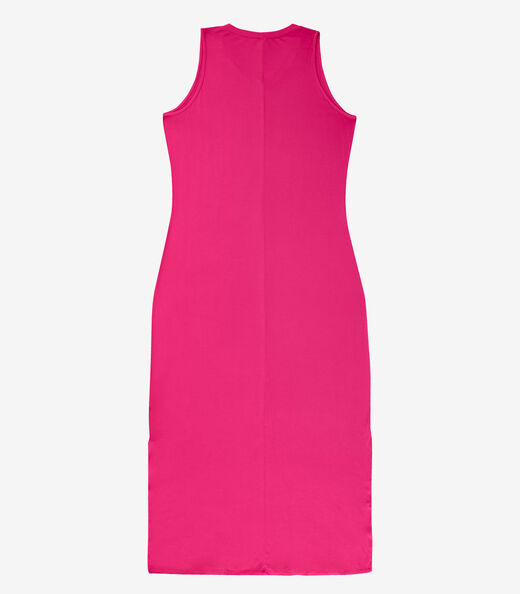 Vestido Longo Plus Size Infinita Cor Rosa