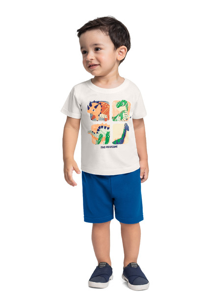 Conjunto Camiseta Dino Bermuda Bee Loop