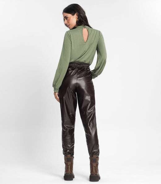 Calça Feminina Cirrê Rovitex Marrom