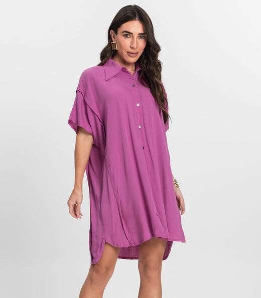 Image_Vestido Chemise Feminino Com Gola Endless Rosa