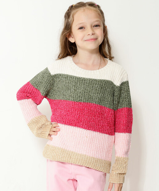 Suéter Infantil Tricô Chenille Marisa Tam 4 a 10