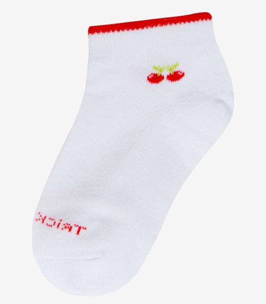 Kit 3 Pares De Meia Cano Curto Infantil Trick Nick Vermelho