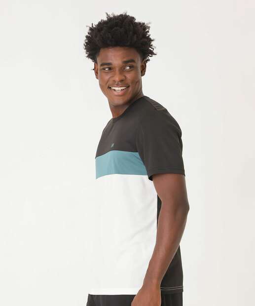 Camiseta Masculina Fitness Recorte Manga Curta MR