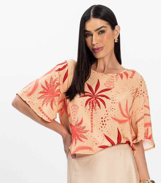 Blusa Feminina em Tecido Infinita Cor Rosa