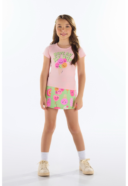 Conjunto Blusa e Short-Saia Quimby