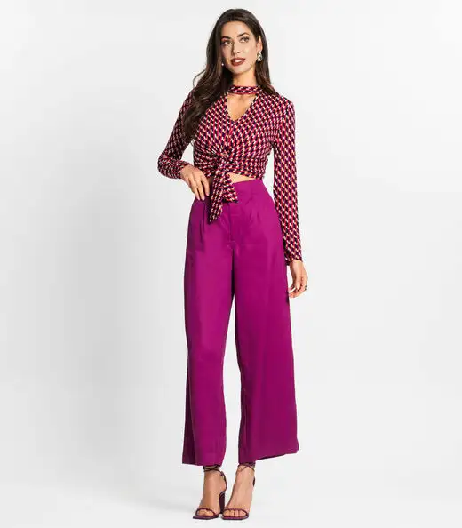 Blusa Feminina Manga Longa Em Viscose Endless Laranja