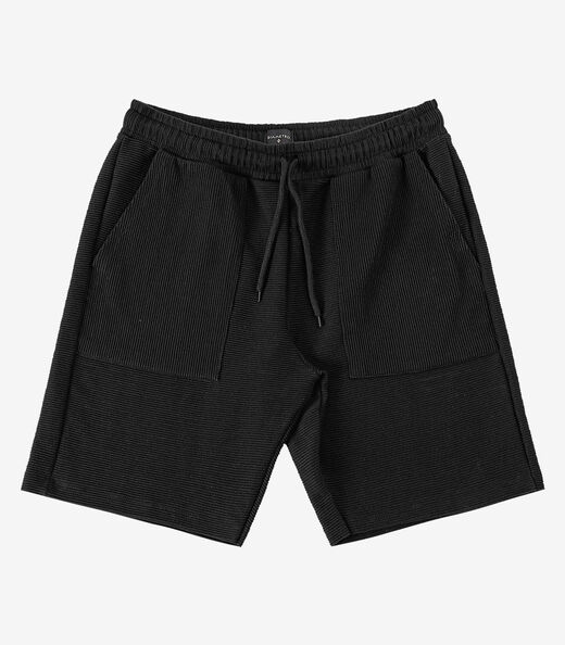 Bermuda Masculina Moletinho Gorgurinho Diametro Preto