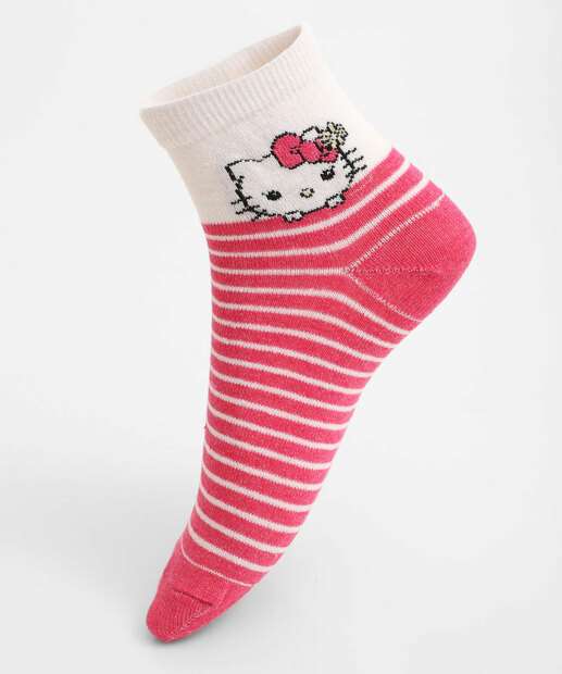 Kit Meia Cano Longo Feminina Hello Kitty Sanrio