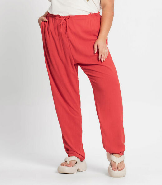 Calça Feminina Plus Size Viscose Secret Glam Vermelho