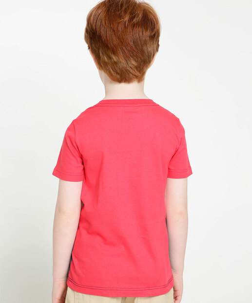 Camiseta Infantil Recorte Bolso Frontal MR Tam 4 a 10