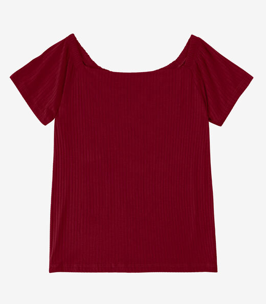 Blusa Feminina Canelada Infinita Cor Vermelho