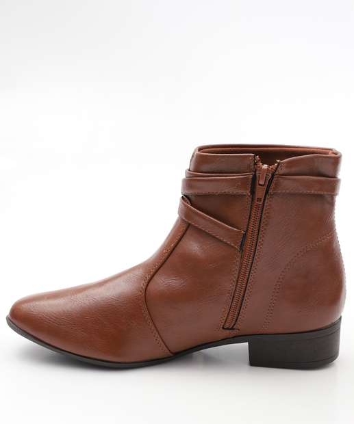 Bota Feminina Cano Curto Via Uno Marrom