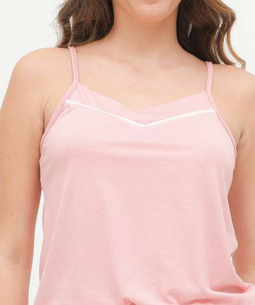 Pijama Feminino Viés Sem Manga Marisa