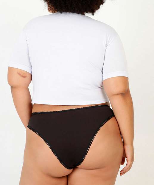 Kit 2 Calcinhas Plus Size Biquíni Microfibra Marisa