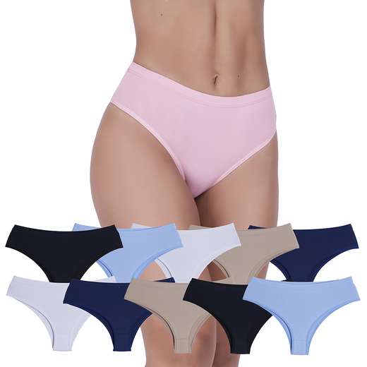 Image_Kit 10 Calcinhas Pérola Microfibra Concept Lingerie Multicolorido