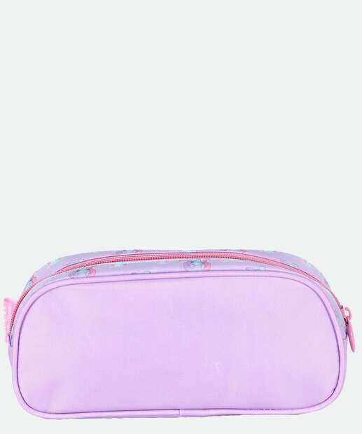 Estojo Escolar Infantil Stitch e Angel Disney