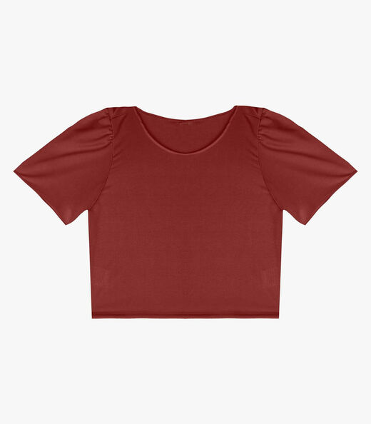 Blusa Feminina Em Malha Langui Infinita Cor Marrom