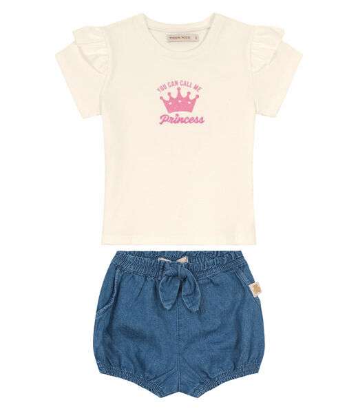 Image_Conjunto Blusa Princess Com Shorts Trick Nick Bege