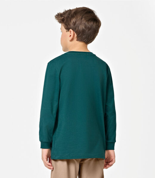 Camiseta Manga Longa Masculino Trick Nick Verde