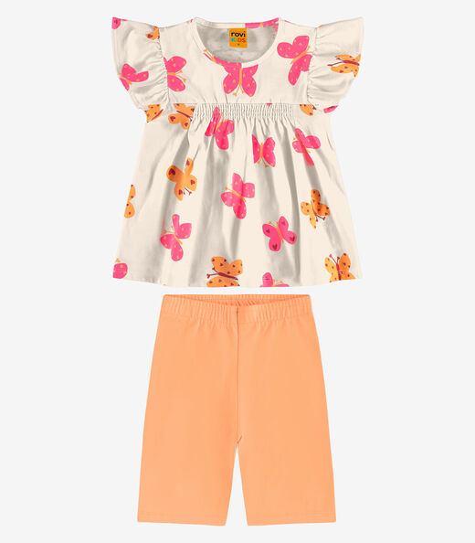 Conjunto Infantil Regata com Ciclista Rovi Kids Bege