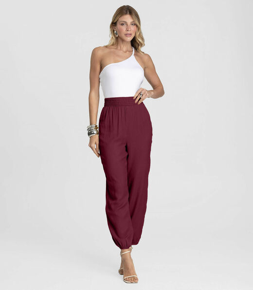 Image_Calça Feminina Aladim em Tecido Viscose Dianna Vermelho