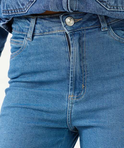 Calça Feminina Jeans Flare Cintura Alta Marisa Azul