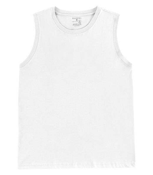 Regata Masculina Básico Meia Malha Diametro Branco