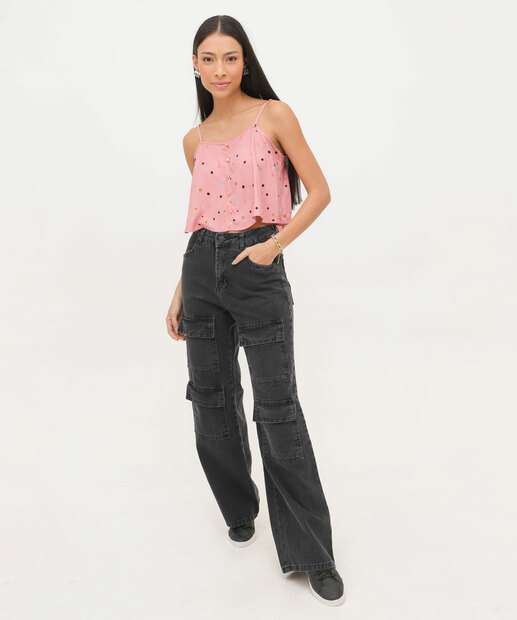 Image_Calça Jeans Wide Leg Cargo Feminina Sawary