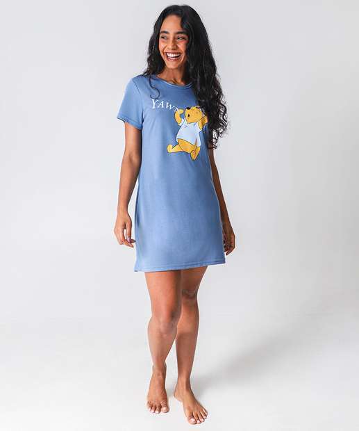 Camisola Feminina Ursinho Puff Disney Azul