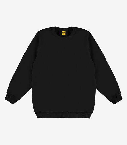 Blusão Infantil Moletom Básico Rovitex Kids Preto