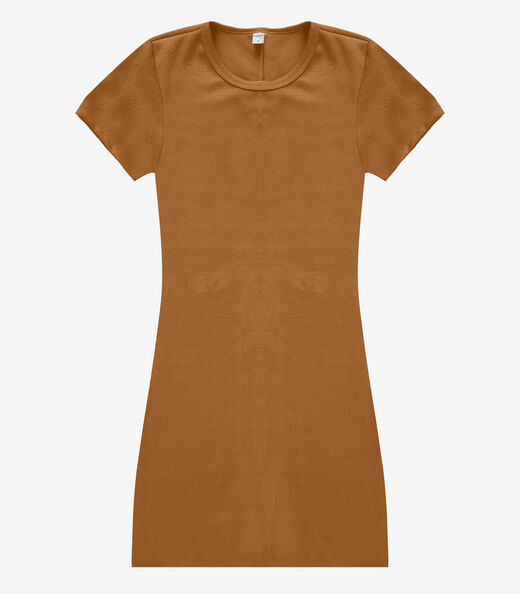 Vestido Feminino Em Tecido Henera Infinita Cor Bege