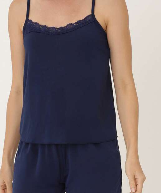 Pijama Feminino Recorte Alças Finas Marisa