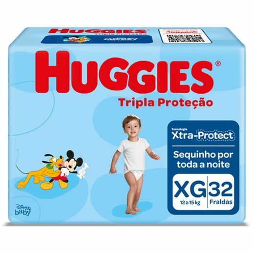 Image_Kit 2 Fraldas Huggies Tripla Proteção Tamanho XG 32 Unidades cada