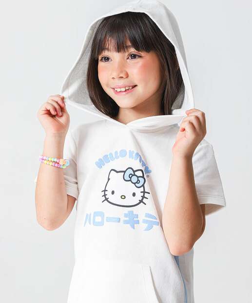 Vestido Infantil Moletinho Hello Kitty Tam 4 a 10 Off White