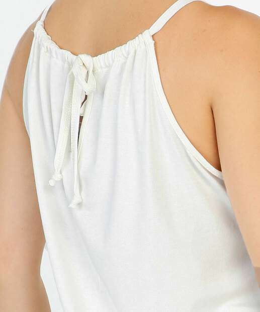 Blusa Regata Feminina Vazada Alças Finas Marisa 