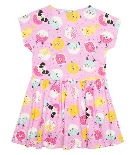 Vestido Infantil Estampado Select Rosa