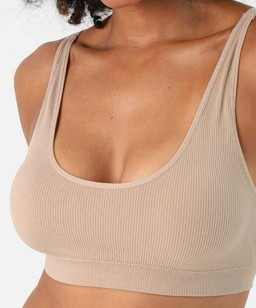 Sutiã Top Bojo Removível Sem Costura Marisa Bege