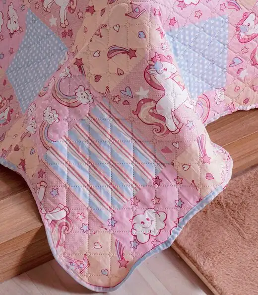 Jogo Cobre Leito Dupla Face Solteiro Bene Casa Rosa