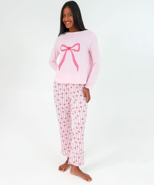 Image_Pijama Feminino Manga Longa Estampado Marisa Rosa