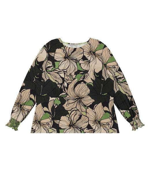 Blusa Plus Size Manga Longa Feminina Secret Glam Verde